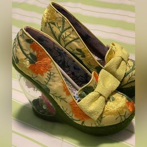 Irregular choice yellow fun platforms size 7 US